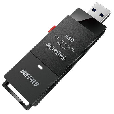 USB3.2(Gen2)対応 TV録画 スティックSSD 250GB ブラック USB-Cコネクタ付属 SSD-SCH250U3-BA