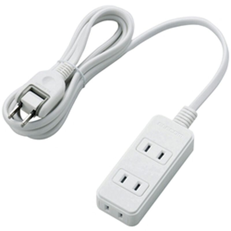 電源タップ/スイングプラグ/3個口/2m/ホワイト T-S02-2320WH