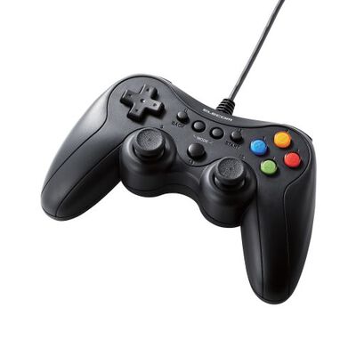ゲームパッド/有線/Xinput/PS系配置/FPS仕様/メカニカルトリガー/スティックカスタマイズ対応/振動/ブラック JC-GP30SVBK