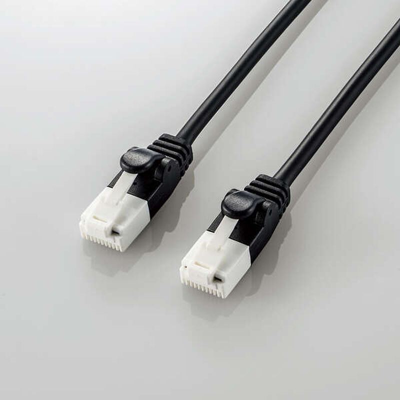 やわらかLANケーブル/CAT6A/爪折れ防止/1.0m/ブラック LD-GPAYT/BK10