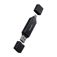 メモリカードリーダー/USB Type-C&USB-A両対応/直挿しタイプ/SD+microSD/USB 5Gbps/ブラック MR3C-D207BK