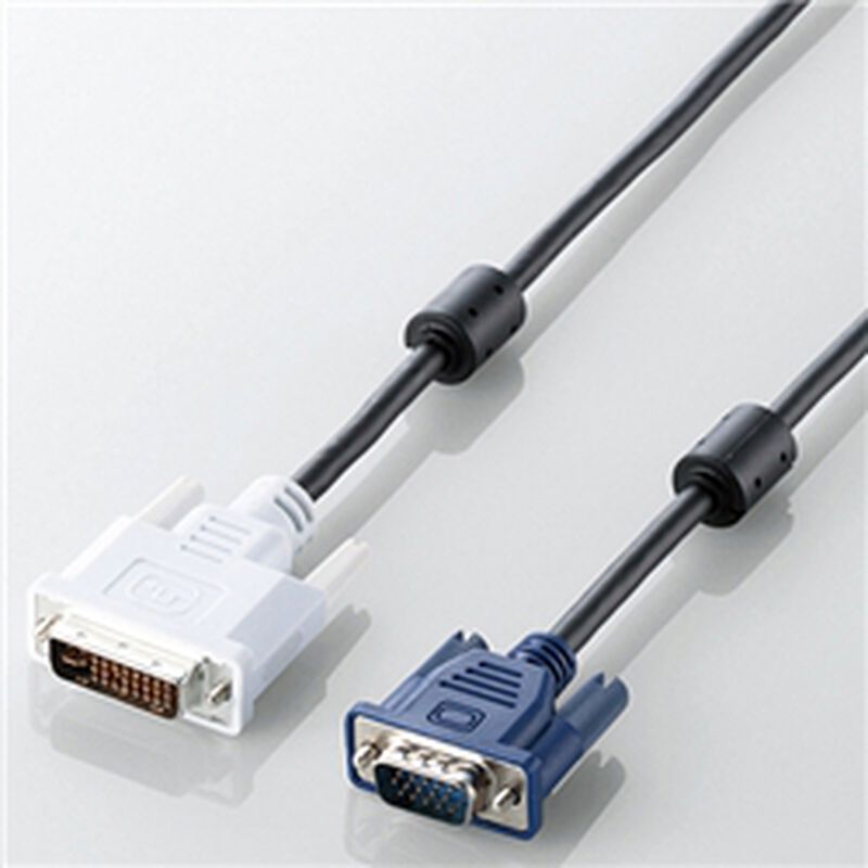 DVIケーブル アナログ接続用 1.5m/DVI-I29pinオス-D-Sub15pin(ミニ)オス (ブラック) CAC-DVA15BK
