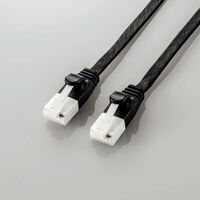 LANケーブル/CAT6A/爪折れ防止/フラット/7.0m/ブラック LD-GFAT/BK70
