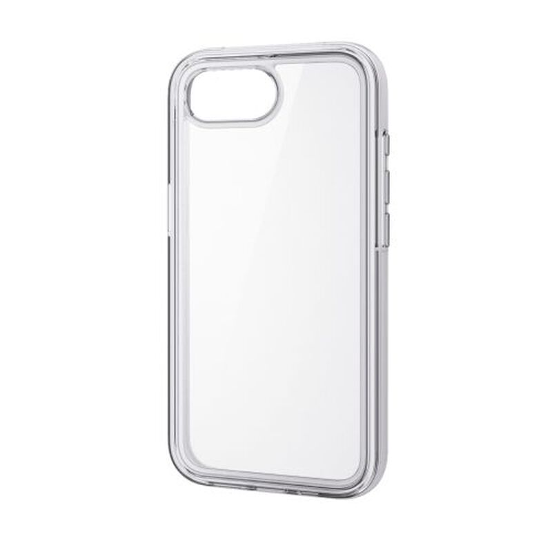 iPhone 16e/ハイブリッドケース/エアバッグ/全周/MUBRAIN/ブラック×クリア PM-A25SHVAIR2WH