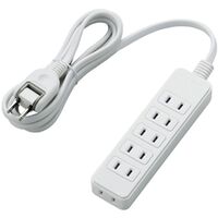電源タップ/スイングプラグ/6個口/2m/ホワイト T-S02-2620WH