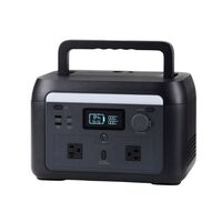 ポータブル電源/512Wh/AC定格出力600W/AC×2/USB-C×2/USB-A×2/シガーソケット/ブラック DE-PS500PBK