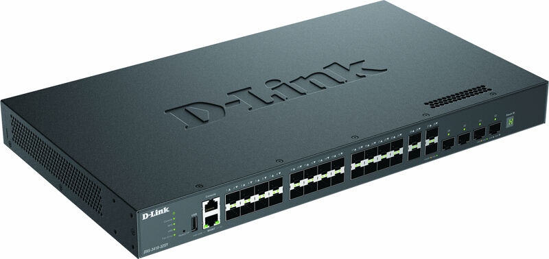 10ギガビットL3スタッカブルスイッチ、10G SFP+スロット×28、25G SFP28スロット×4 DXS-3410-32SY/A1