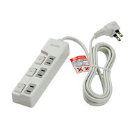 ランプレススイッチ付タップ 3個口 2m ホワイト WLS-U32EB(W)