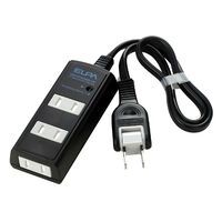 耐雷コード付タップ 3個口 0.5m ブラック WBT-3005SBN(BK)