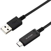 スマートフォン用USBケーブル/USB2.0/(Cオス-Aオス)/認証品/温度検知機能付/1.2m/ブラック MPA-AC12SNBK