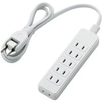 電源タップ/スイングプラグ/6個口/1m/ホワイト T-S02-2610WH