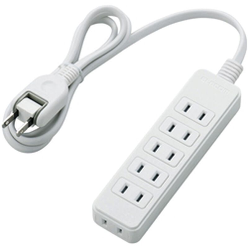 電源タップ/スイングプラグ/6個口/1m/ホワイト T-S02-2610WH