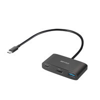 USB-C 3.2 Gen1 バスパワー 3ポートハブ PD対応 ブラック BSH3U330C1PBK