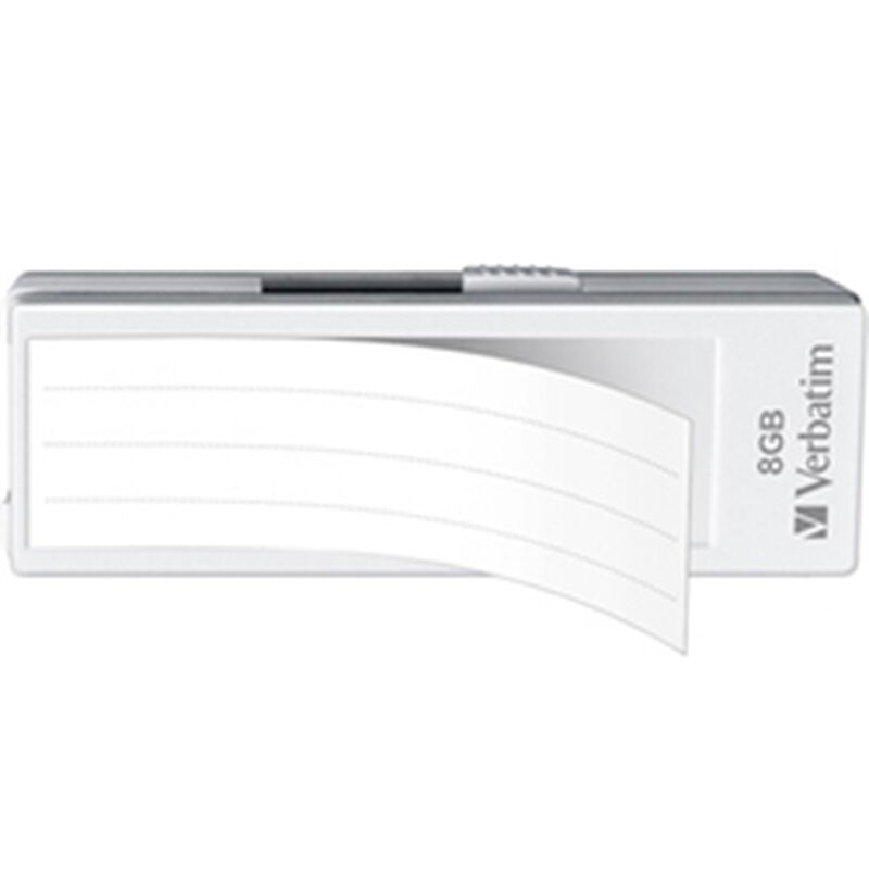 USBフラッシュメモリー 8GB USB2.0/1.1準拠スライド式 白 USBF8GVW1