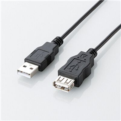エコUSB2.0延長ケーブル/A-Aメスタイプ/エコ/3m/ブラック U2C-JE30BK