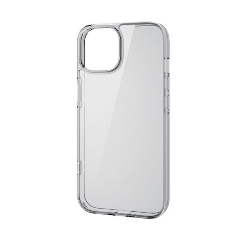 iPhone 15用ハイブリッドケース/ガラス/クリア PM-A23AHVCG1CR