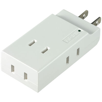 コンパクトタップ 耐雷 4個口 ホワイト A-CT004SB(W)