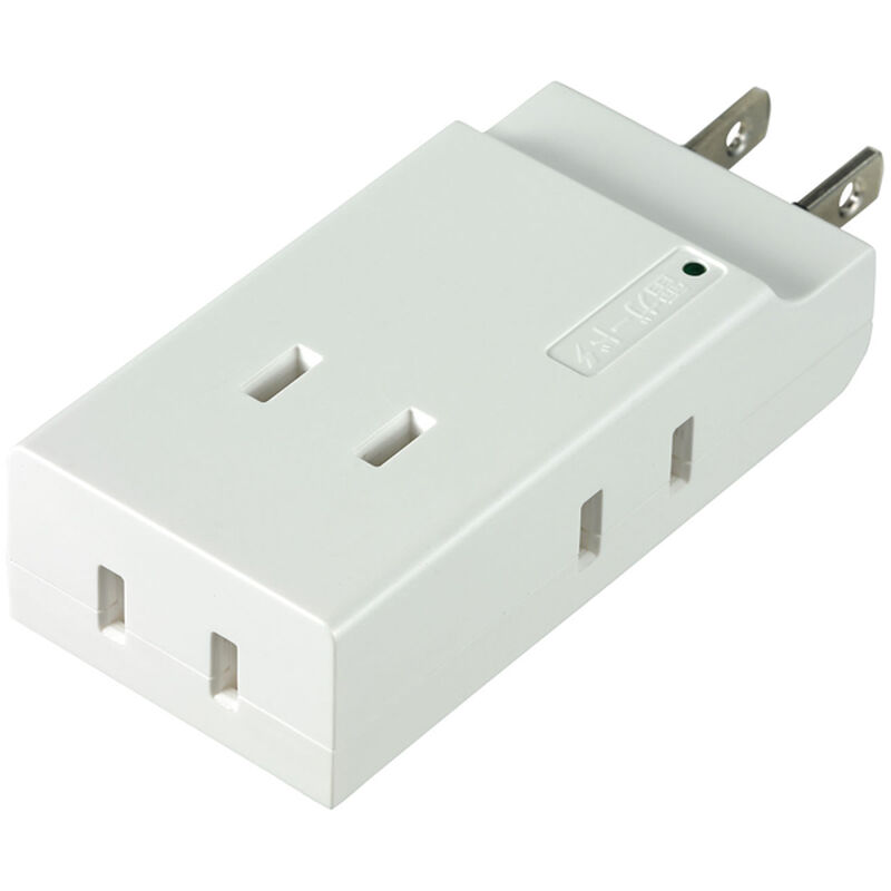 コンパクトタップ 耐雷 4個口 ホワイト A-CT004SB(W)