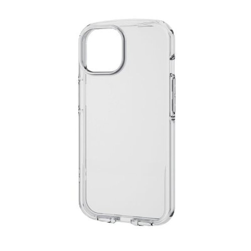 iPhone 15用ソフトケース/TOUGH SLIM LITE/衝撃吸収/ストラップシート付属/クリア PM-A23ATSLUCCR