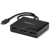 USB-C-DPマルチモニターアダプタ 3ポートMSTハブ 4K対応 USB Type-C(オス)-3x DP(メス)Windowsのみ対応 MSTCDP123DP