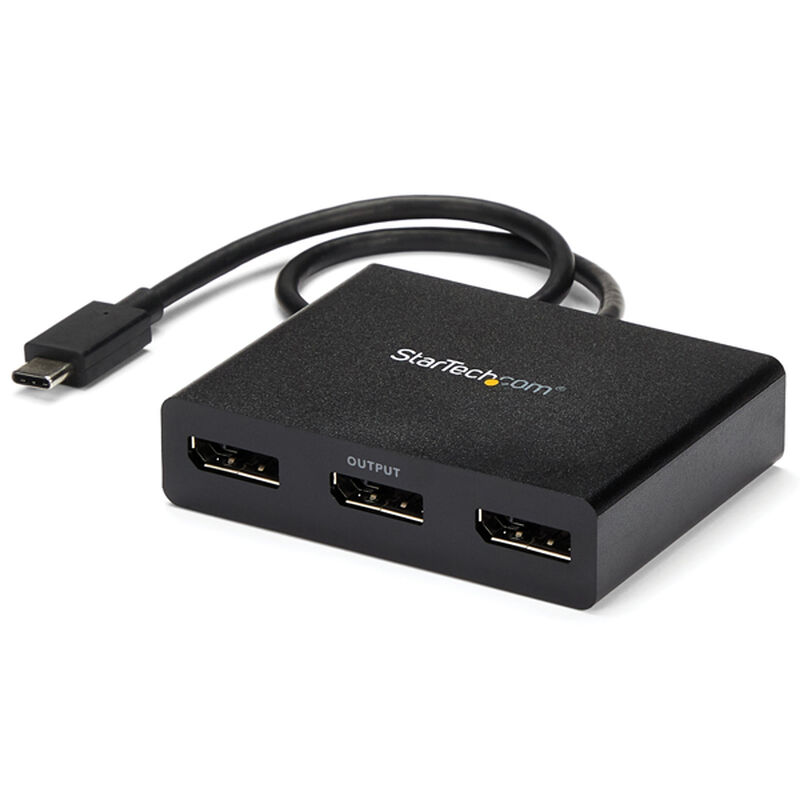 USB-C-DPマルチモニターアダプタ 3ポートMSTハブ 4K対応 USB Type-C(オス)-3x DP(メス)Windowsのみ対応 MSTCDP123DP