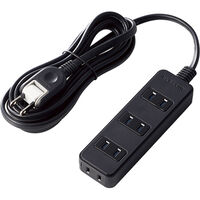 AVシャッタータップ/4個口/2.5m/ブラック AVT-ST02-2425BK