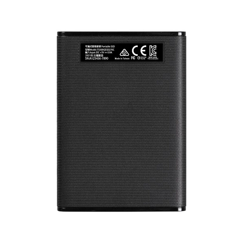 500GB External SSD ESD270C USB 3.1 Gen 2 Type-C TS500GESD270C