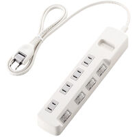 省エネタップ/個別スイッチ/4個口/1.0m/ホワイト T-E5A-2410WH