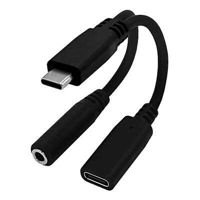 USB-C to USB-C（3A）/3.5mm 二股アダプタ SMHC23A