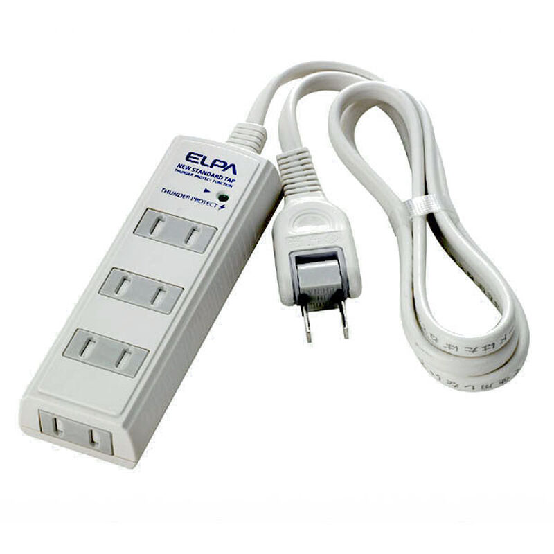 耐雷コード付タップ 4個口 2m ホワイト WBT-4020SBN(W)