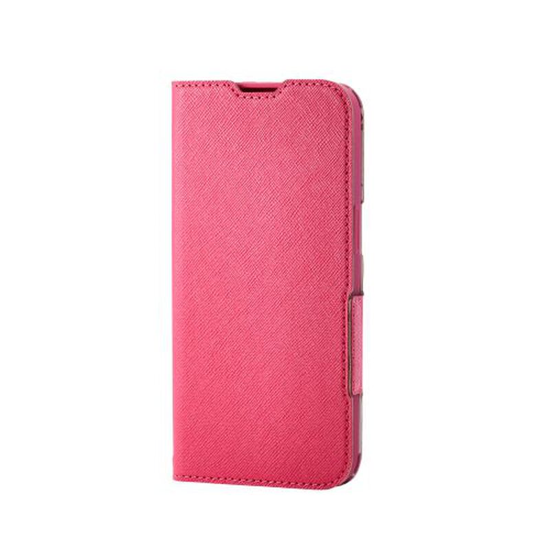 iPhone 16e/レザーケース/手帳型/UltraSlim/Flowers/薄型/磁石付き/ディープピンク PM-A25SPLFUJPND