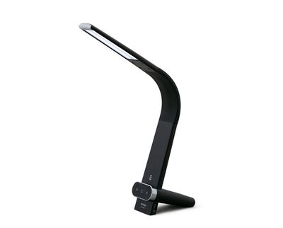 LEDデスクライト Qi充電シリーズ 縦置きタイプ 調光・調色 ブラック LDL-QLDL-B