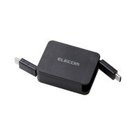 USB Type-C to USB Type-Cケーブル/USB Power Delivery対応/巻き取りタイプ/0.7m/ブラック MPA-CCRLA07BK
