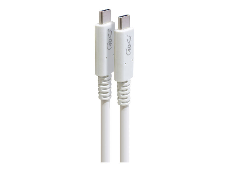 USB4 Gen3x2 （40Gbps）対応Type-Cケーブル（Thunderbolt3対応） ホワイト GP-CCU408M/W