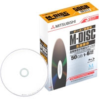 BD-R DL<片面2層> M-DISC 50GB 1-6倍速 1枚トールケース（黒）3P 紙箱入り インクジェットプリンタ対応（ホワイト） DBR50RMDP3D1