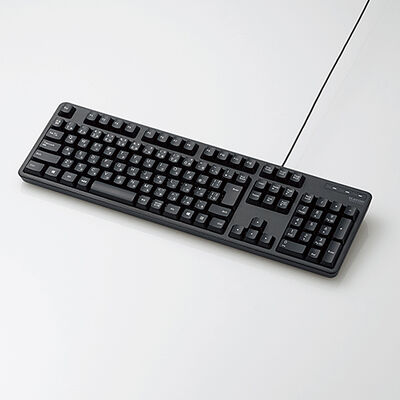 有線キーボード/メンブレン式/フルサイズ/ブラック TK-FCM104BK