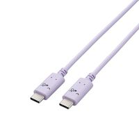 USB Type-C to USB Type-Cケーブル/USB PD対応/顔つきタイプ/1.0m/スリーピー(パープル×ブラック) MPA-CCF10PUF