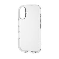 iPhone 16用ソフトケース/TOUGH SLIM LITE/衝撃吸収/ストラップシート付属/クリア PM-A24ATSLUCCR