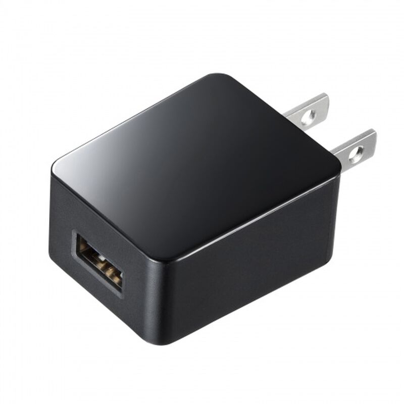 USB充電器（1A・高耐久タイプ・ブラック） ACA-IP49BKN