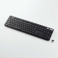 無線キーボード/薄型/メンブレン式/抗菌/フルサイズ/ブラック TK-FDM110TKBK