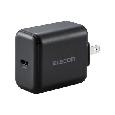 ノートPC用ACアダプター/USB充電器/UPD認証/30W/USB-C1ポート/スイングプラグ/ブラック ACDC-PD2130BK