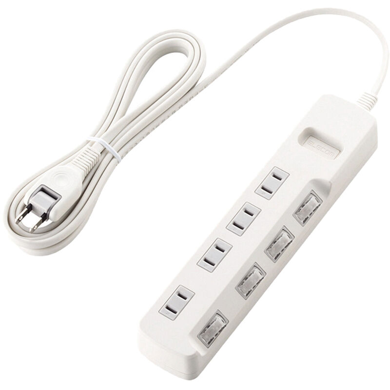 省エネタップ/個別スイッチ/4個口/3.0m/ホワイト T-E5A-2430WH