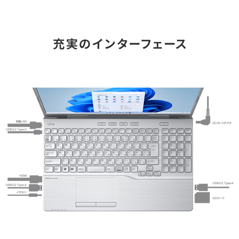 Wifi対応 白富士通 高速SSD CDDVD読み書き 6型 Wifi対応 白富士通 高速SSD CDDVD読み書き 6型