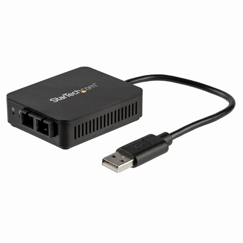 USB 2.0 - 光ファイバー変換アダプタ 100Base-FX 2芯SCコネクタ マルチモード Windows/Mac/Linux対応 US100A20FXSC