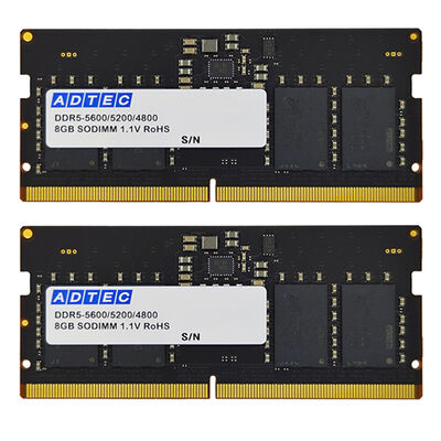 DDR5-5600 SODIMM 8GB×2枚 ADS5600N-X8GW