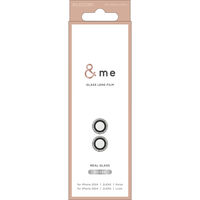 iPhone 16/iPhone 16 Plus用カメラレンズガラスフィルム/ラインストーン/&Me/シルバー PM-A24AFLLGRSV