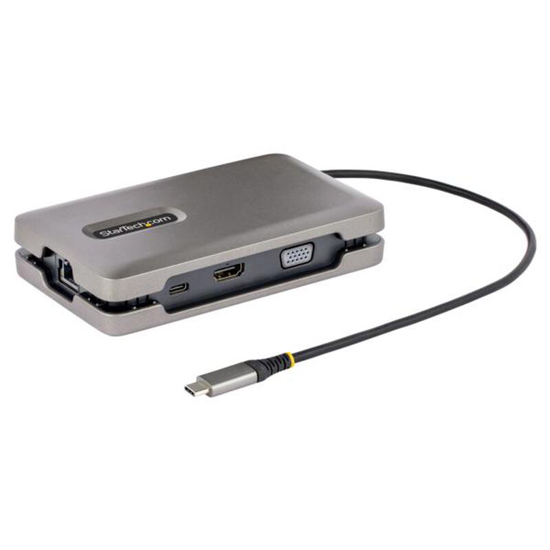 マルチポートアダプター/USB-C接続/デュアルモニター/4K60Hz HDMI 2.0b & 1080p VGA/100W USB PD パススルー他 DKM31C3HVCPD