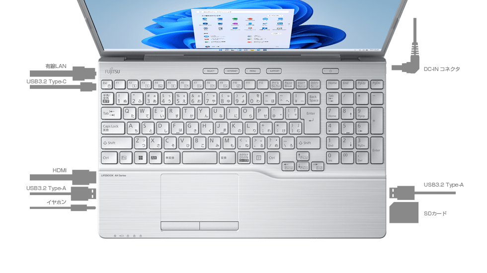 高速SSD120GB搭載 Fujitsu LIFEBOOK AH30/K ノートパソコン (3883)