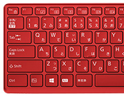 かな表記ありキーボード（赤）プリズムクリアキー
