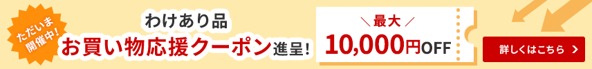 ただいま開催中！お買い物応援クーポン贈呈